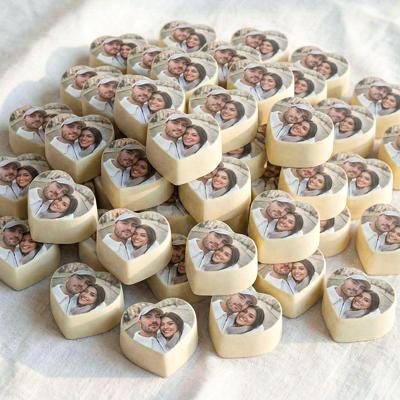 Chocolade Pralines - Hartjes met foto - Praliné - 48 stuks