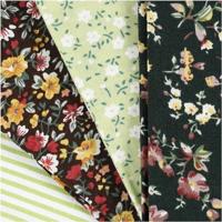 Creativ Company Patchwork stof groen 45x55cm, 4st. - thumbnail