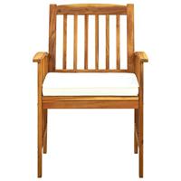 7-delige Tuinset met kussens massief acaciahout - thumbnail