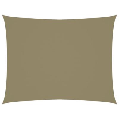 Zonnescherm rechthoekig 3,5x4,5 m oxford stof beige