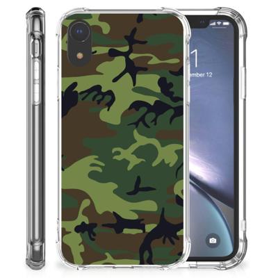 Apple iPhone Xr Doorzichtige Silicone Hoesje Army Dark