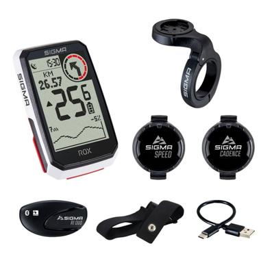 Sigma rox 4.0 gps zw/wi hr stuurhouder cad/snelh sensor top mount set