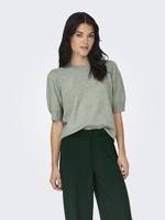 Only Onlrica Life 2/4 Pullover Ex Knt 15318551 Trui Korte Mouw Chinois Green W. Melange - thumbnail