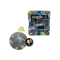 Glow in the dark deken "Dino"130x150 cm - thumbnail