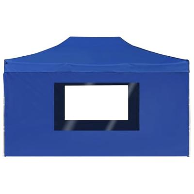 VidaXL Partytent inklapbaar met wanden 4,5x3 m aluminium blauw