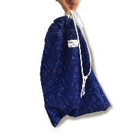 Bamboolik QuQu Wetbag met hengsel (50x45cm) - 4 prints - Deep Ocean Blue - thumbnail
