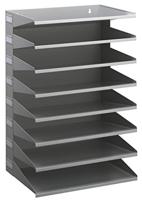 Durable Sorteerstation | 8 vakken | H540xB360xD250mm | staalplaat lichtgrijs, RAL 7035 | 1 stuk - 336110 336110 - thumbnail