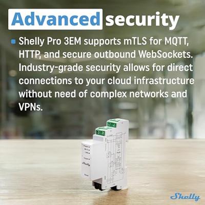 Shelly Pro 3EM 400A Elektriciteitsmeter Bluetooth, WiFi