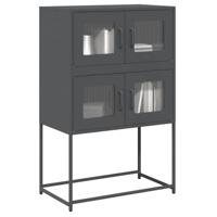 Hoge kast 68x39x107 cm staal antracietkleurig - thumbnail