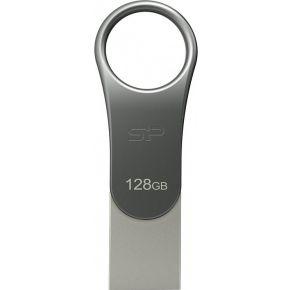 USB stick Silicon Power Mobile C80 Grijs Titanium 128 GB