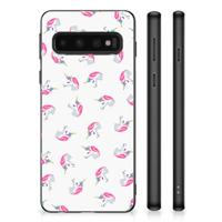 Bumper Case voor Samsung Galaxy S10 Unicorns - thumbnail