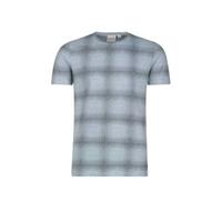 Refill by Shoeby geruit T-shirt Tacito lichtblauw - thumbnail