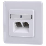 Rutenbeck UAEClassEAiso8/8Uprw Netwerkdoos Inbouw (in muur) Inzet met centraalstuk en frame Wit - thumbnail