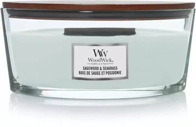 WoodWick sagewood & seagrass ellipse candle