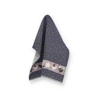 Bunzlau Castle Theedoek Chickens Donkerblauw - thumbnail