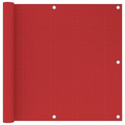 Balkonscherm 90x500 cm HDPE rood