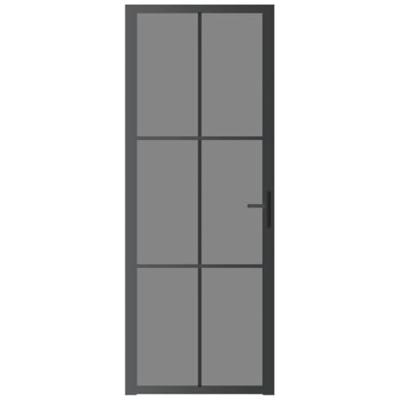 VidaXL Binnendeur 76x201,5 cm esg-glas en aluminium zwart