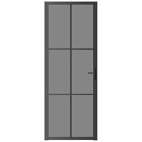 VidaXL Binnendeur 76x201,5 cm esg-glas en aluminium zwart - thumbnail