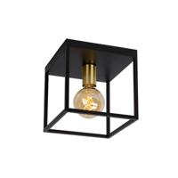 Lucide RUBEN - Plafonnière - 1xE27 - Zwart - thumbnail