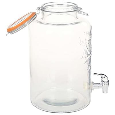 Waterdispenser XXL met kraan 8 L glas transparant Waterdispenser XXL met kraan 8 L glas transparant