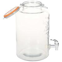 VidaXL Waterdispenser xxl met kraan 8 l glas transparant - thumbnail