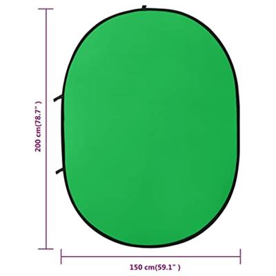 VidaXL Achtergrondscherm studio 2-in-1 ovaal 200x150 cm groen en blauw VidaXL Achtergrondscherm studio 2-in-1 ovaal 200x150 cm groen en blauw