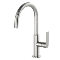 Wastafelmengkraan Tres Loft Colors 1-Hendel Uitloop Gebogen 20 cm Rond RVS - thumbnail