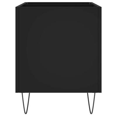 Platenkast 74,5x38x48 cm bewerkt hout zwart