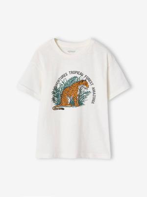 Jongensshirt met natuurmotief ecru