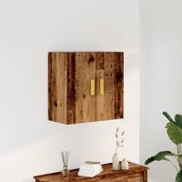 Wandkast 60x31x60 cm bewerkt hout oud houtkleurig - thumbnail