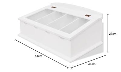 VidaXL Besteklade mdf wit barok stijl