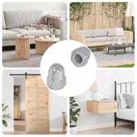 Moer 2 pcs Zilver M6 x 10 mm IJzer - thumbnail