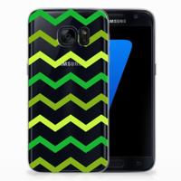 Samsung Galaxy S7 | TPU bumper | Zigzag Groen - thumbnail
