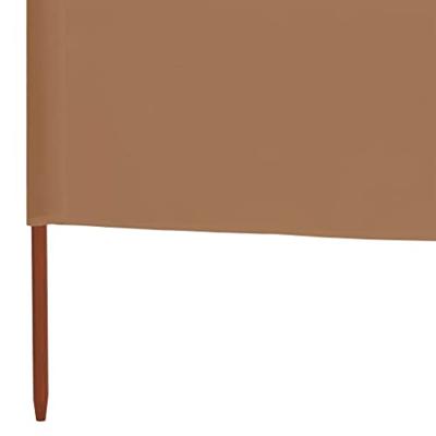 Windscherm 6-panelen 800x120 cm stof taupe - thumbnail