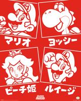 Poster Super Mario - Japanese Characters 40x50cm - thumbnail