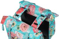 Basil bloom field dubbele fietstas - waterdicht, gerecycled pet - 28-35l - sky blue - thumbnail