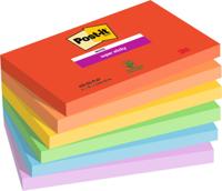 Memoblok post-it 655 super sticky 76x127mm playful | 12 stuks - thumbnail