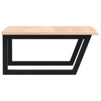 Badkamer wandschap staal en massief eikenhout - thumbnail