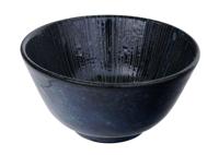 Japanse Rijstkom - Tokyo Design Studio - Sky - Blauw/Zwart - 350ml - 12 x 6.4cm - thumbnail