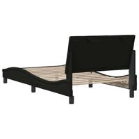 Bedframe zonder matras 100x200 cm stof zwart - thumbnail