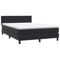 Boxspring met matras en LED fluweel zwart 160x210 cm - thumbnail