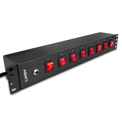 Lindy 73025 energiedistributie 8 AC-uitgang(en) 1.5U Zwart Lindy 73025 energiedistributie 8 AC-uitgang(en) 1.5U Zwart
