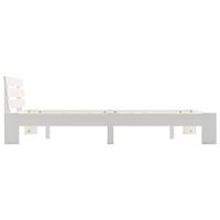 Bedframe massief grenenhout wit 120x200 cm - thumbnail