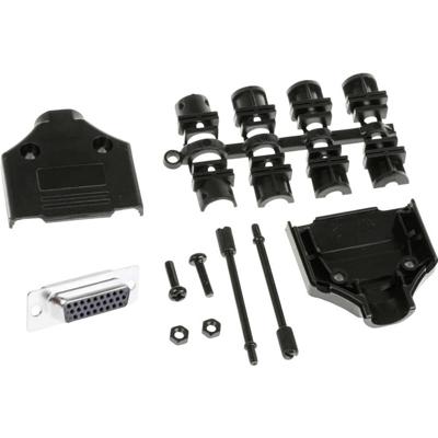 MH Connectors MHDTPPK15HD26FSK D-sub female connectorset 180 ° Aantal polen: 15 Soldeerkelk 1 stuk(s)