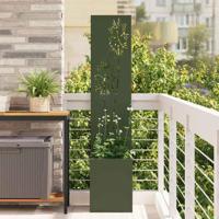 VidaXL Tuin privacy screen olijfgroen 32 x 140 cm koudgewalst staal - thumbnail