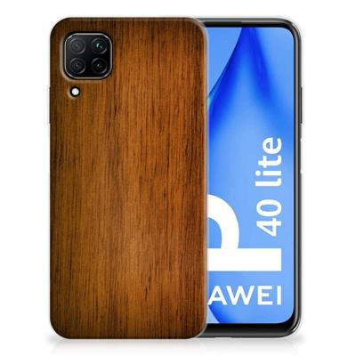 Huawei P40 Lite | Bumper Hoesje | Donker Hout