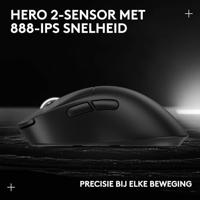 Logitech G PRO X SUPERLIGHT 2 DEX Zwart Draadloze Gaming muis - thumbnail