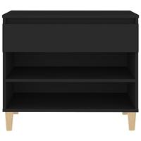 VidaXL Schoenenkast 70x36x60 cm bewerkt hout zwart - thumbnail