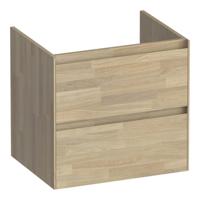 Brauer Inspire - Onderkast 60 cm - met 2 Softclose Lades Greeploos en 1 Sifon Uitsparing - Vingerlas Eiken Grijs - thumbnail