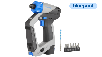 Dremel BluePrint 12V Borstelloze 3-in-1 Schroef-Boormachine DD12 | 12V 2,0Ah Accu + Snellader + 9 Schroefbits - F013DD12JA